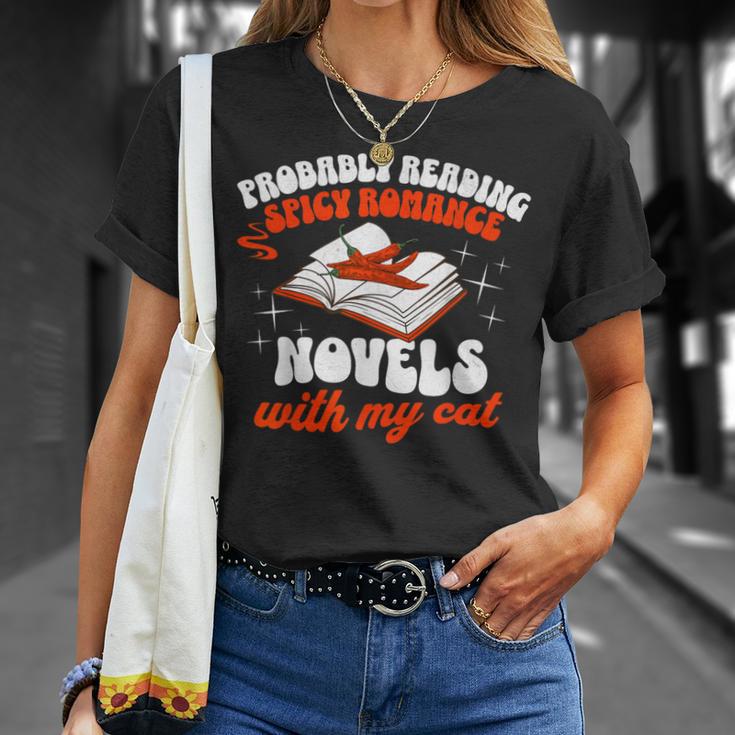 Spicy Books Reading Spicy Romance Novels & Cat Smut Reader T-Shirt Gifts for Her Spicy Books Reading Spicy Romance Novels & Cat Smut Reader T-Shirt Gifts for Her