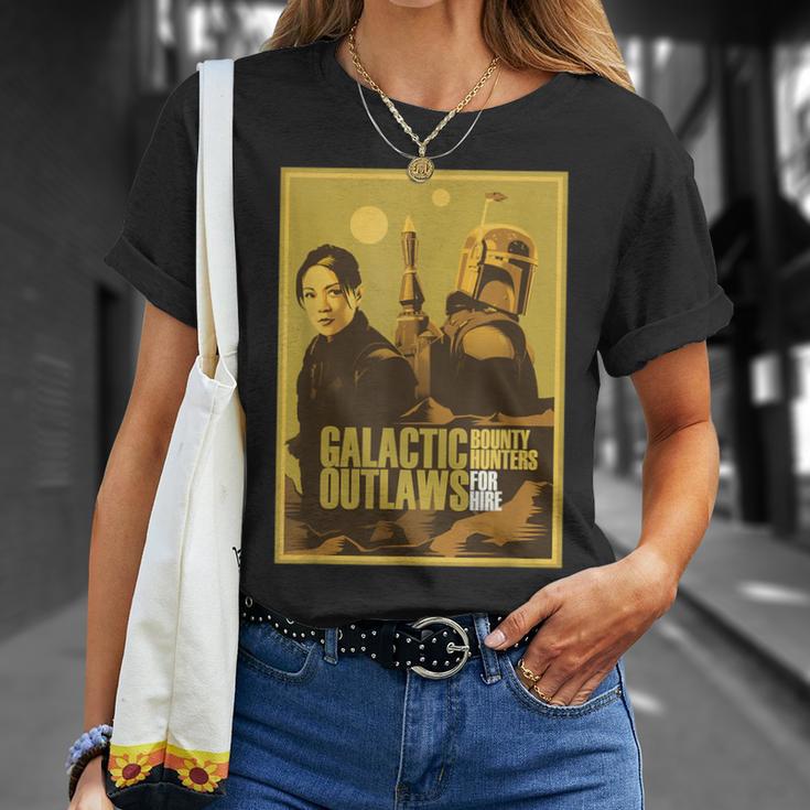 Star Wars The Book Of Boba Fett Fennec Outlaws Poster T-Shirt Gifts for Her Star Wars The Book Of Boba Fett Fennec Outlaws Poster T-Shirt Gifts for Her