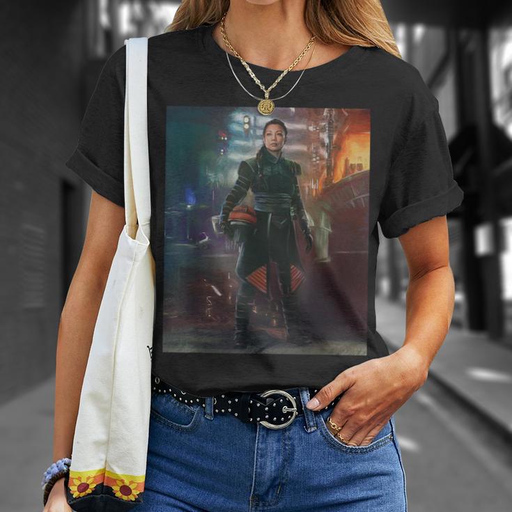 Star Wars The Book Of Boba Fett Fennec Shand Portrait T-Shirt Gifts for Her