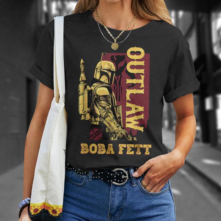 Star Wars The Book Of Boba Fett Outlaw Color Pop T-Shirt Gifts for Her