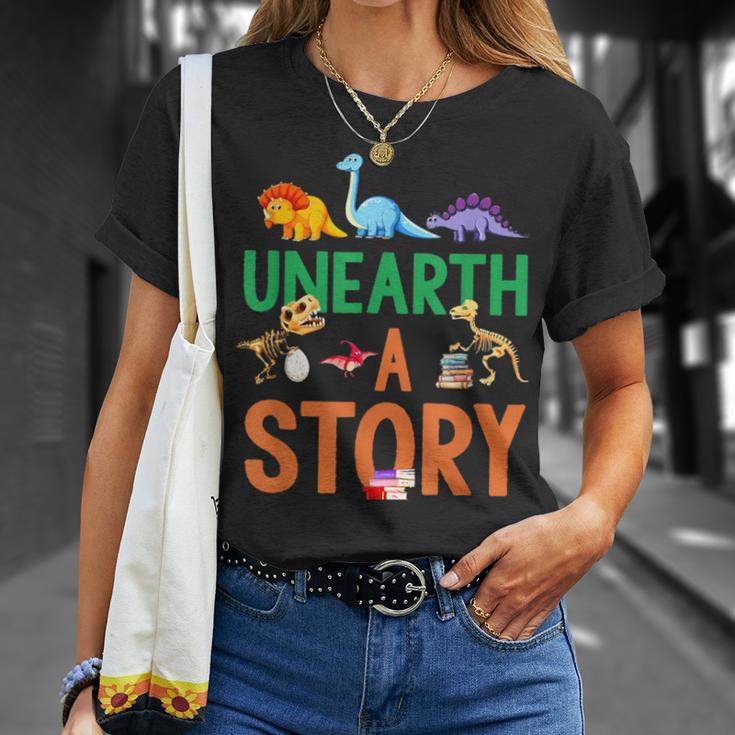 Summer Reading 2026 Dinosaurs Book Lover Unearth A Story T-Shirt Gifts for Her Summer Reading 2026 Dinosaurs Book Lover Unearth A Story T-Shirt Gifts for Her