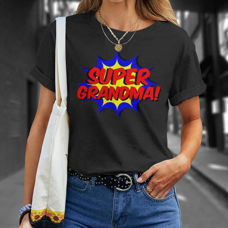Super Grandma Comic Book Style Superhero T-Shirt Gifts for Her
