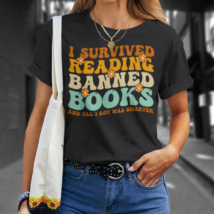 I Survived Reading Banned Books Book Lover Bookaholic T-Shirt Gifts for Her I Survived Reading Banned Books Book Lover Bookaholic T-Shirt Gifts for Her