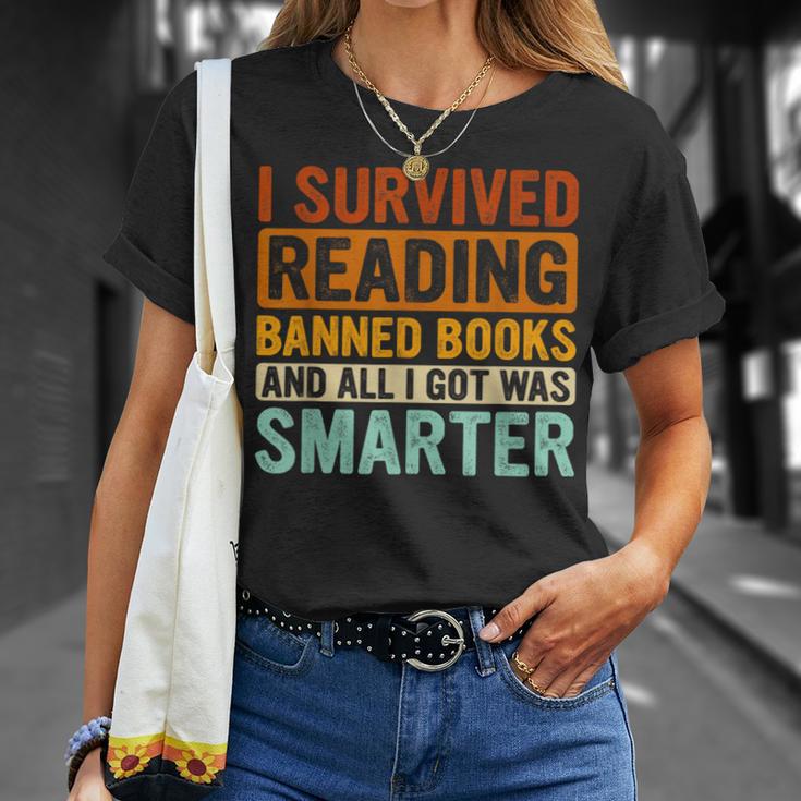 I Survived Reading Banned Books Bookaholic Book Lovers T-Shirt Gifts for Her I Survived Reading Banned Books Bookaholic Book Lovers T-Shirt Gifts for Her