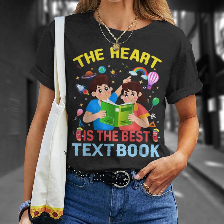 Teacher Heart Text Book For Men Women T-Shirt Gifts for Her Teacher Heart Text Book For Men Women T-Shirt Gifts for Her