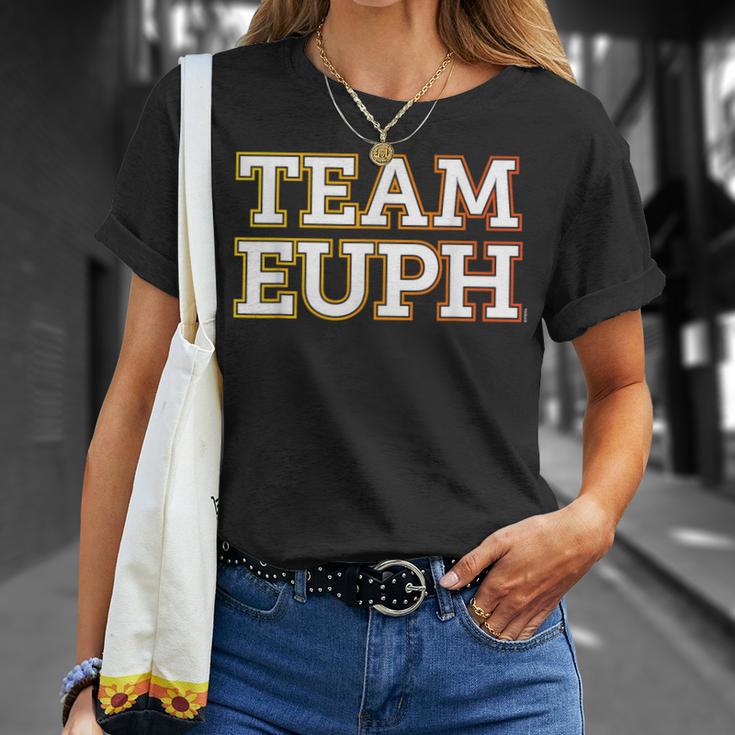 Team Euph Team Euphonium 吹奏楽部「チームユーフ」 おかしなユーフォニアム Tシャツ 彼女への贈り物