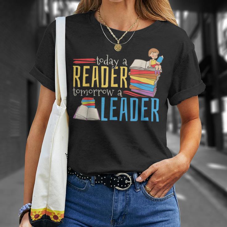Today A Reader Tomorrow A Leader Book Literature Reading T-Shirt Gifts for Her Today A Reader Tomorrow A Leader Book Literature Reading T-Shirt Gifts for Her