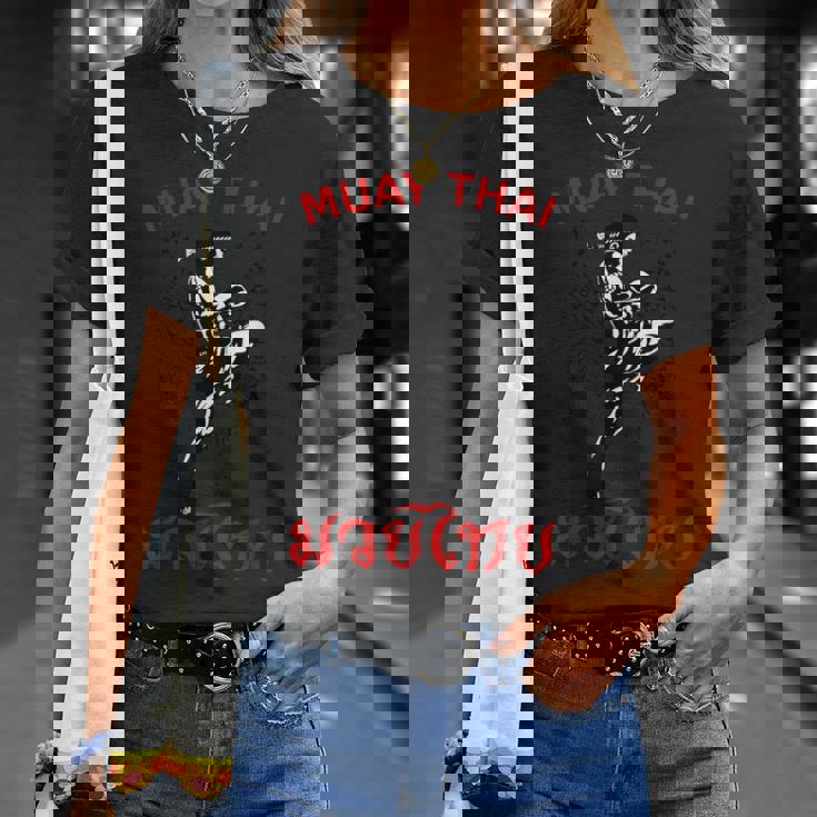 Twin Tiger ムエタイ タトゥー タイガー ボクシング ムエタイ ファイティング Tシャツ 彼女への贈り物