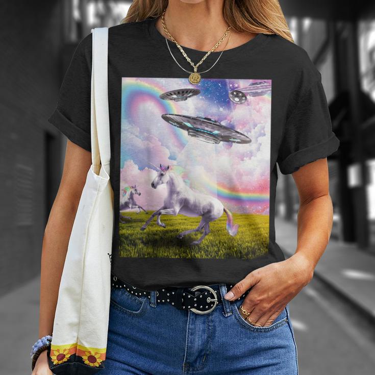 Ufo 誘拐ユニコーン Tシャツ 彼女への贈り物