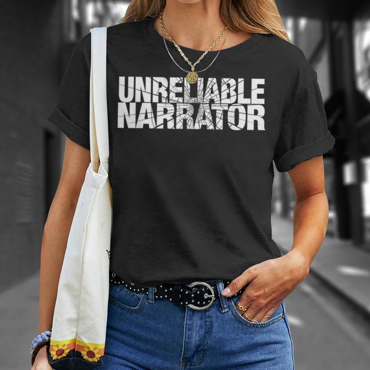 Unreliable Narrator Literary Book Writing Writer Bookish Tee T-Shirt Gifts for Her