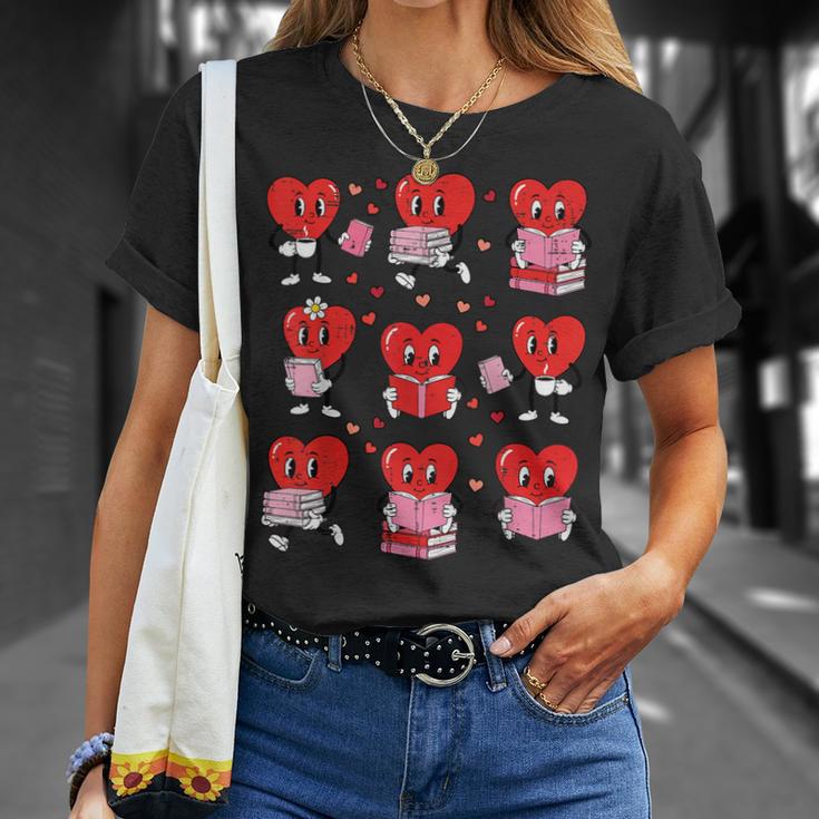 Valentines Day Librarian Heart Reading Book Women Men Kids T-Shirt Gifts for Her Valentines Day Librarian Heart Reading Book Women Men Kids T-Shirt Gifts for Her