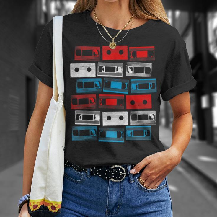 Vhs Usa カセットテープ 1980年代 ビデオ レトロ 映画 Tシャツ 彼女への贈り物