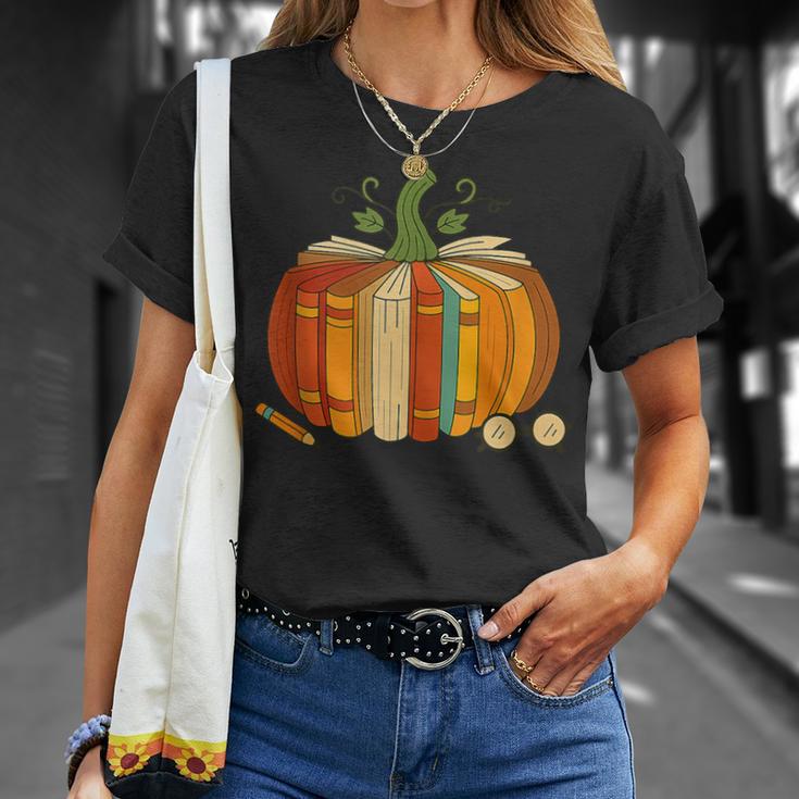 Vintage Book Pumpkin Autumn Fall Librarians Bookworm Teacher T-Shirt Gifts for Her Vintage Book Pumpkin Autumn Fall Librarians Bookworm Teacher T-Shirt Gifts for Her