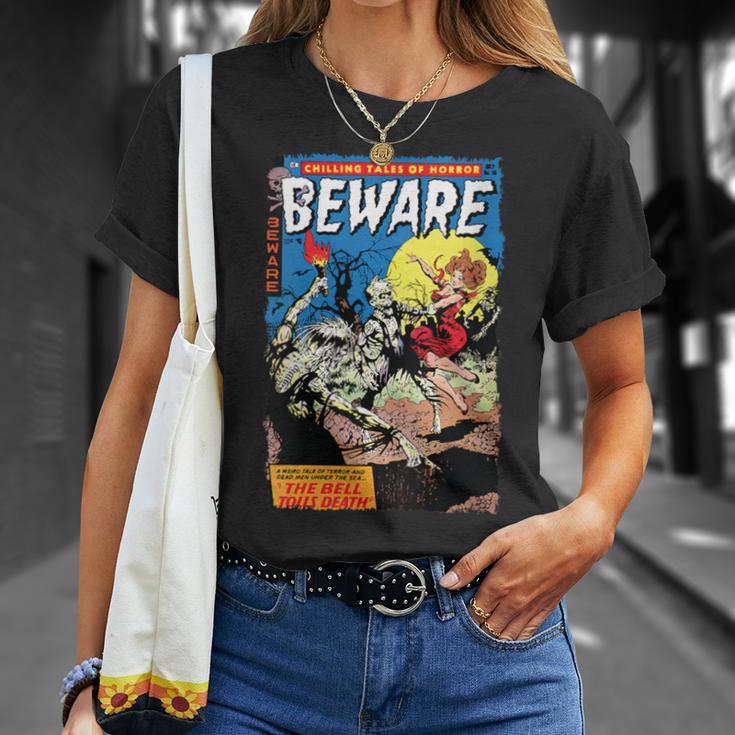 Vintage Horror Comic Book Cover Beware 10 T-Shirt Gifts for Her Vintage Horror Comic Book Cover Beware 10 T-Shirt Gifts for Her