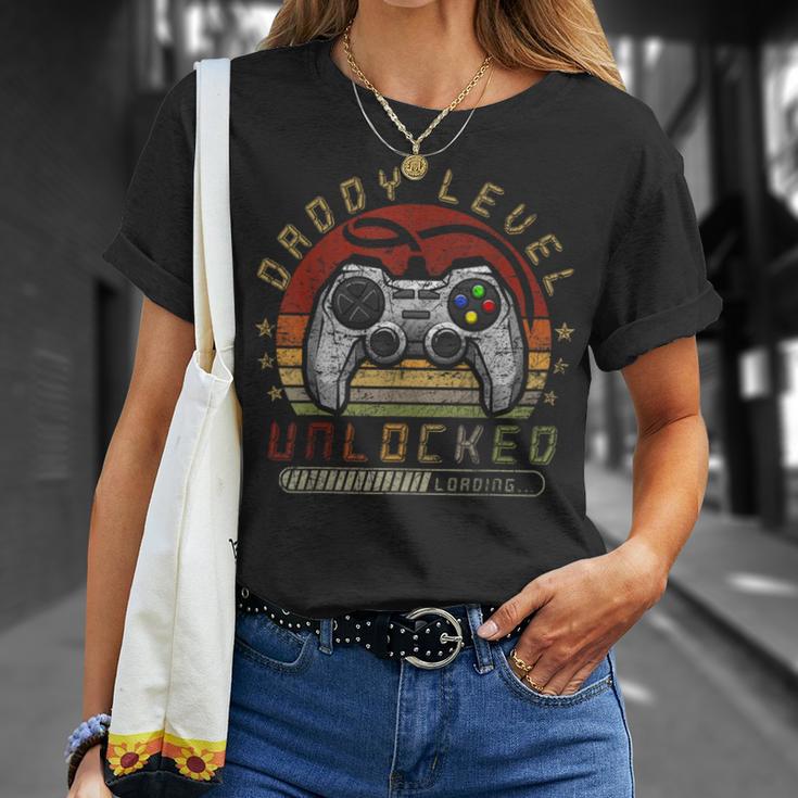 Vintage Retro Papà Livellobloccatoideo Gamer Gaming Papà Maglietta Regalos para ella