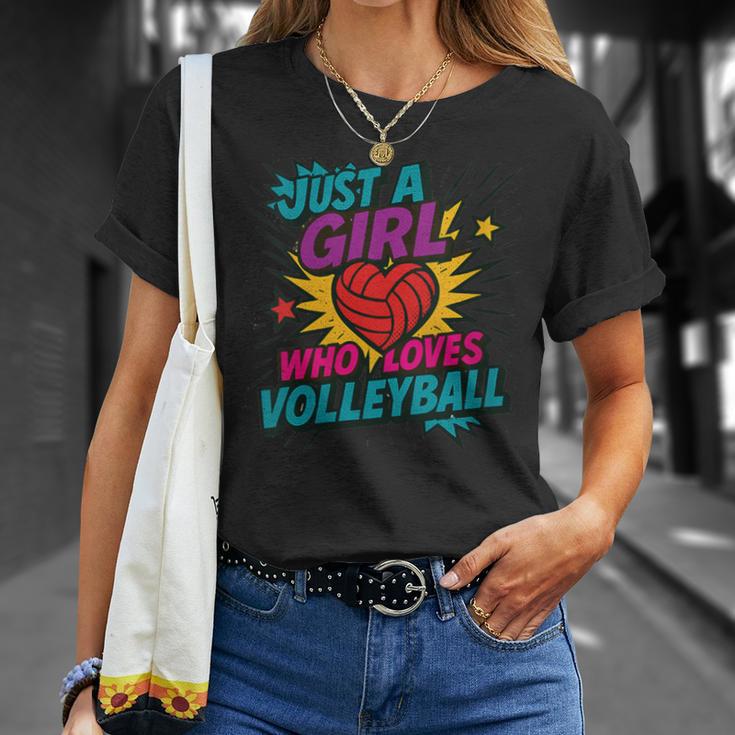 Volleyball Comic Book Art Just a Girl Who Loves Volleyball T-Shirt Gifts for Her Volleyball Comic Book Art Just a Girl Who Loves Volleyball T-Shirt Gifts for Her