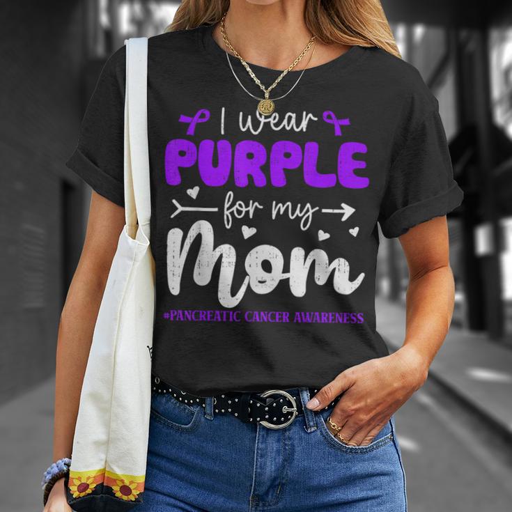 I Wear Purple For Mom Pancreatic Cancer Awareness Family T-Shirt Gifts for Her I Wear Purple For Mom Pancreatic Cancer Awareness Family T-Shirt Gifts for Her