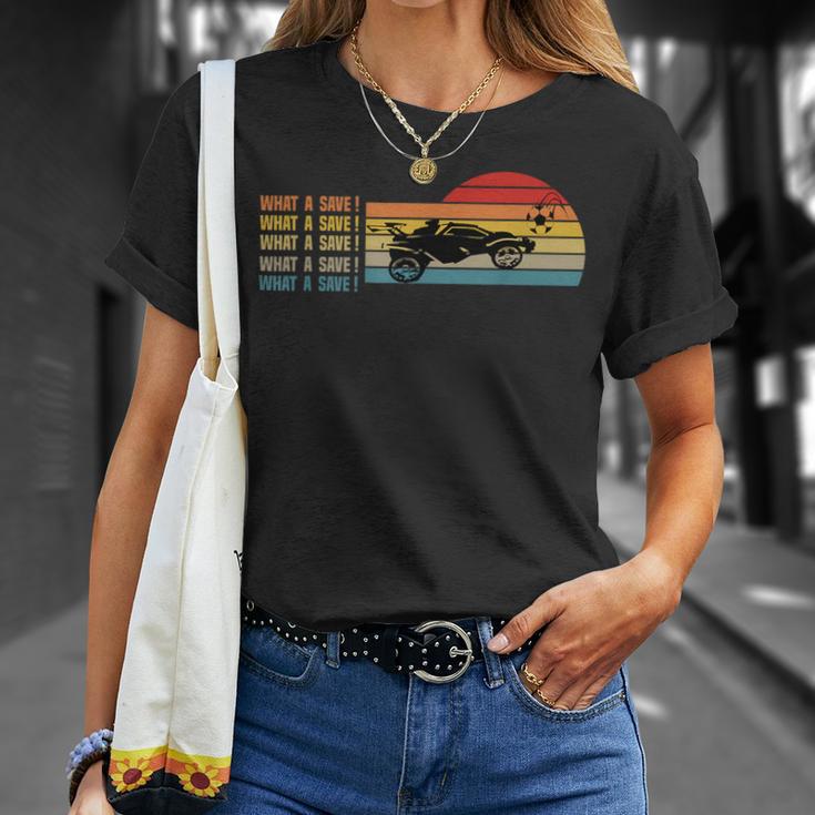 What A Rescue ヴィンテージ レトロ ロケット フットボール カー リーグ Tシャツ 彼女への贈り物