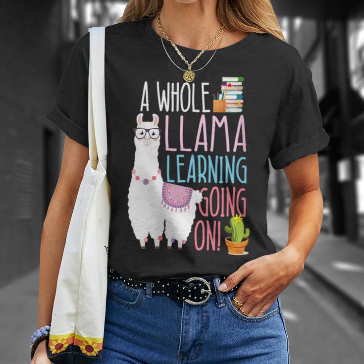 A Whole Llama Learning Going On Book Reading School Llama T-Shirt Gifts for Her A Whole Llama Learning Going On Book Reading School Llama T-Shirt Gifts for Her