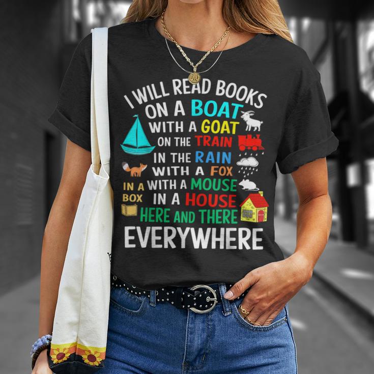I Will Read Books On A Boat & Everywhere T-Shirt Gifts for Her
