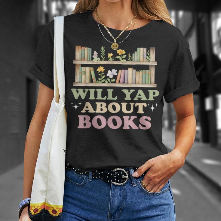 Will Yap About Books Reader Book Nerd Book Reading Lover T-Shirt Gifts for Her