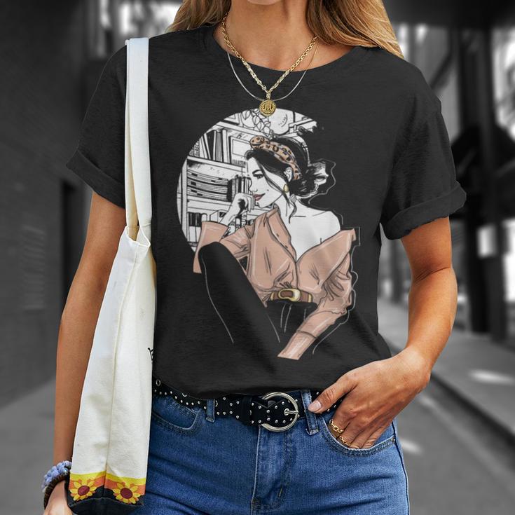 Woman Bookworm Reading Books Library Literature Read Book T-Shirt Gifts for Her