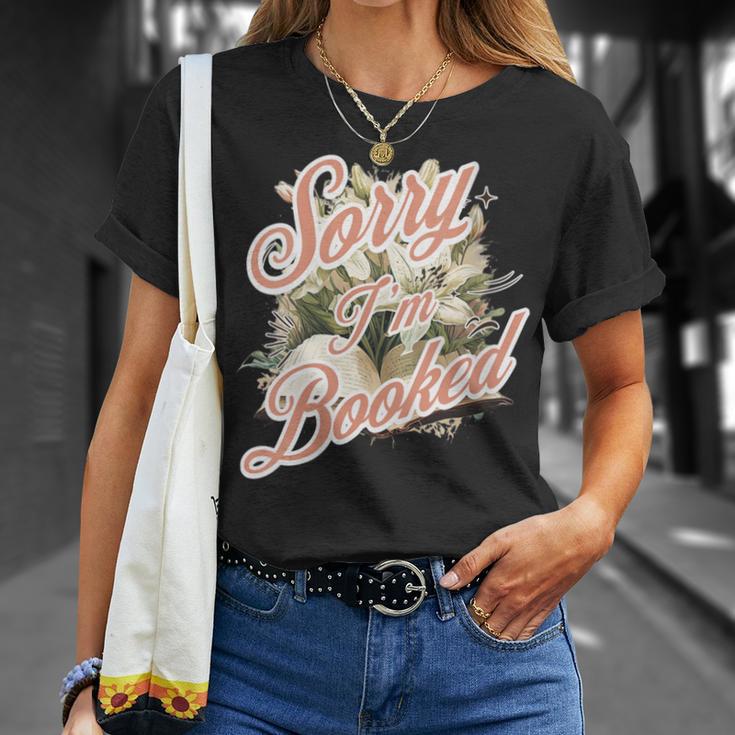 Women's I'm Booked Floral Book Lovers Readers T-Shirt Gifts for Her Women's I'm Booked Floral Book Lovers Readers T-Shirt Gifts for Her