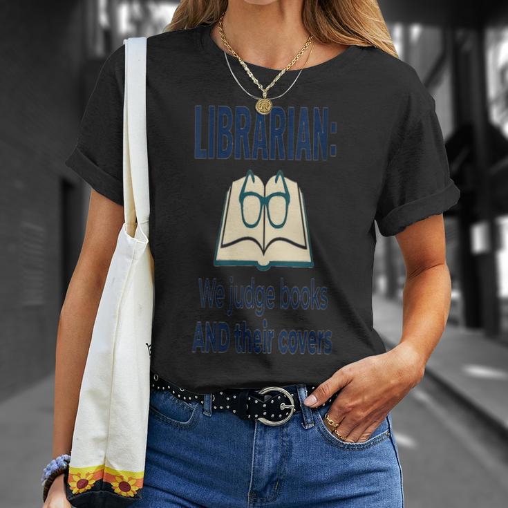 Women's We Judge Books And Their Covers T-Shirt Gifts for Her