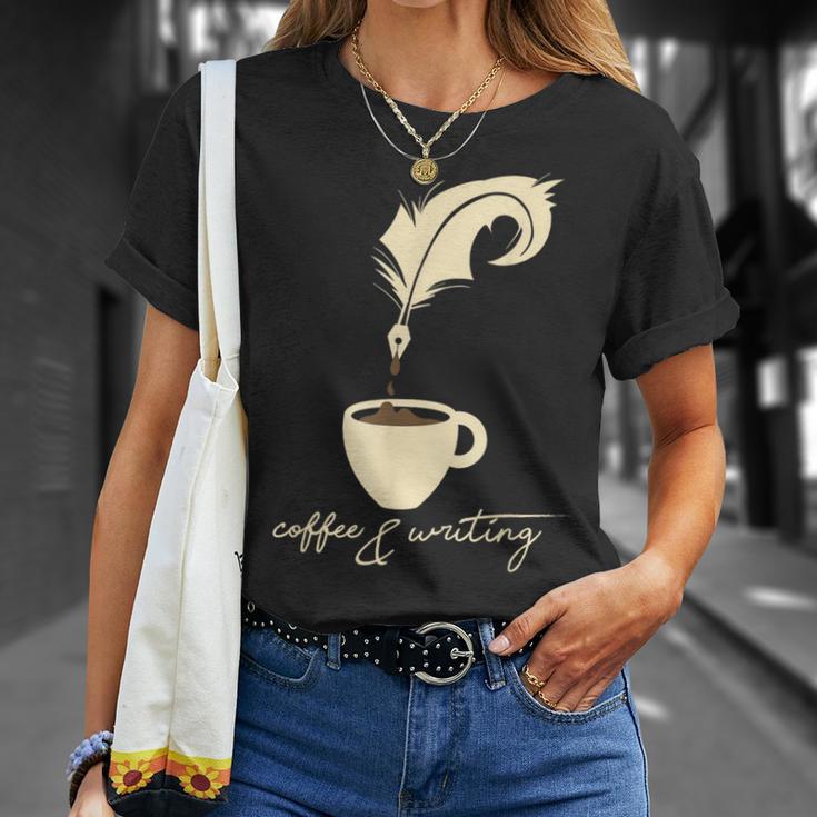 Writer I Author I Book Literature I Coffee And Writing T-Shirt Gifts for Her Writer I Author I Book Literature I Coffee And Writing T-Shirt Gifts for Her
