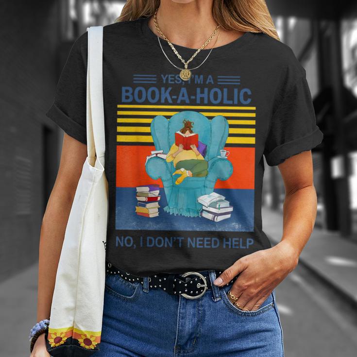Yes I’m A Book A Holic No I Don’t Need Help Vintage T-Shirt Gifts for Her