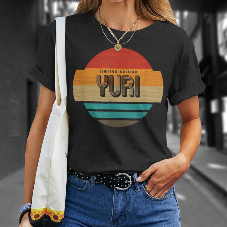 メンズ Yuri 名称 レトロ・ヴィンテージ・サンセット 限定版 Tシャツ 彼女への贈り物
