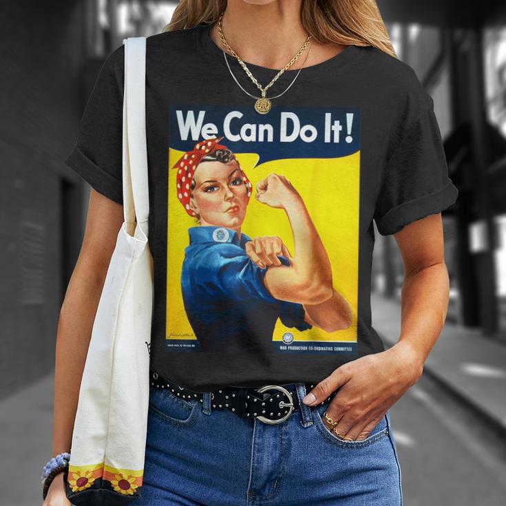「We Can Do It」ポスター ロージー The Riveter Girl Power」 Tシャツ 彼女への贈り物