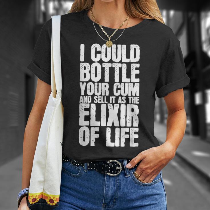 あなたの精子を瓶詰めして人生の万能薬として売ってもいいよ Tシャツ 彼女への贈り物