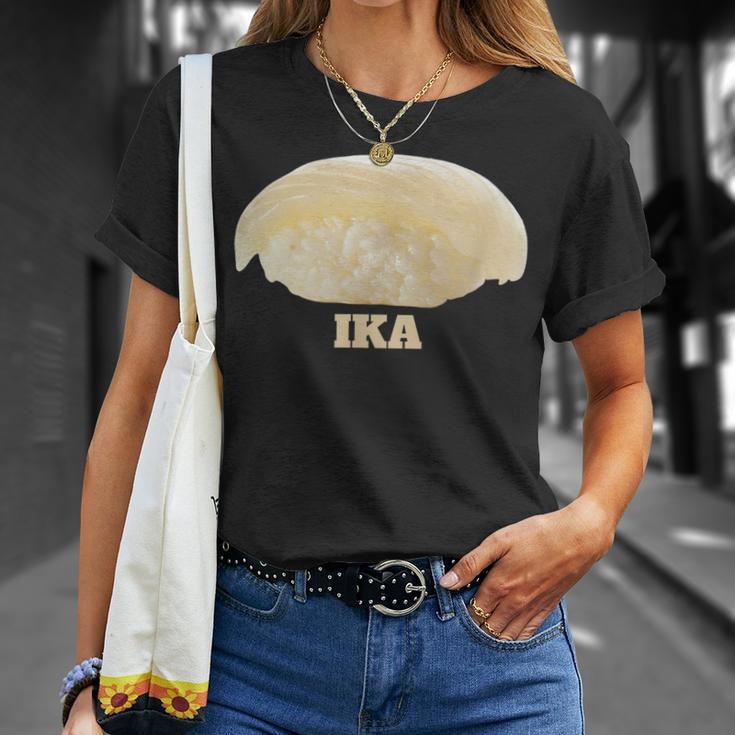 いか 面白ネタ すしネタ Ika 烏賊 Tシャツ 彼女への贈り物