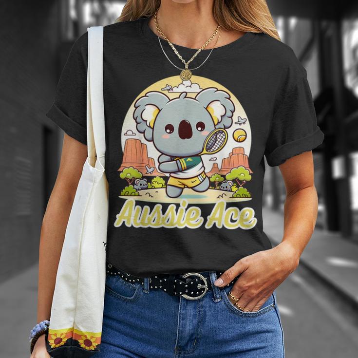 かわいい テニス コアラ 可愛い アスレチック 夏 テニス キャンプ Tシャツ 彼女への贈り物