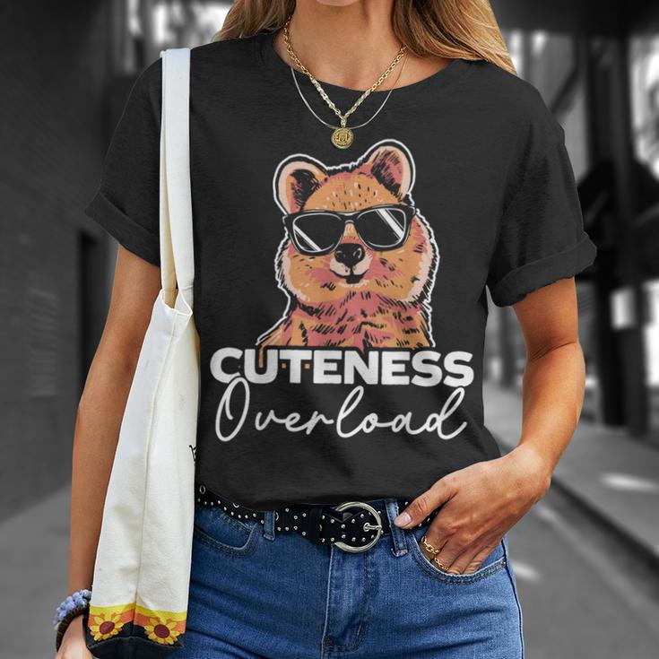 かわいい 過負荷 クオッカ ワラビー 有骨動物 オージー Tシャツ 彼女への贈り物