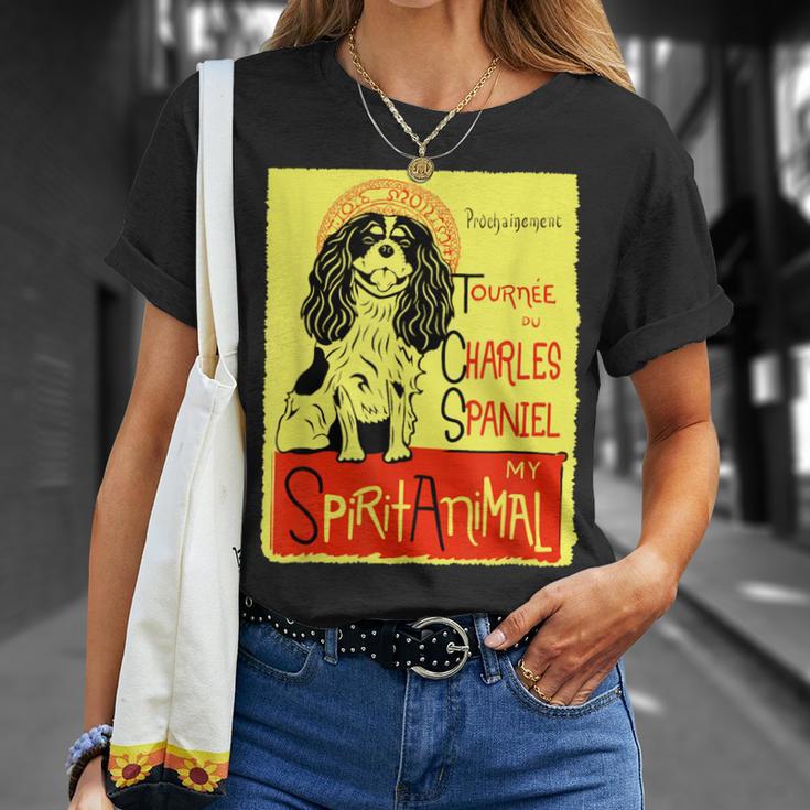 かわいいキャバリア王チャールズ・コッカー スパニエル ドッグアート ギフト Tシャツ 彼女への贈り物