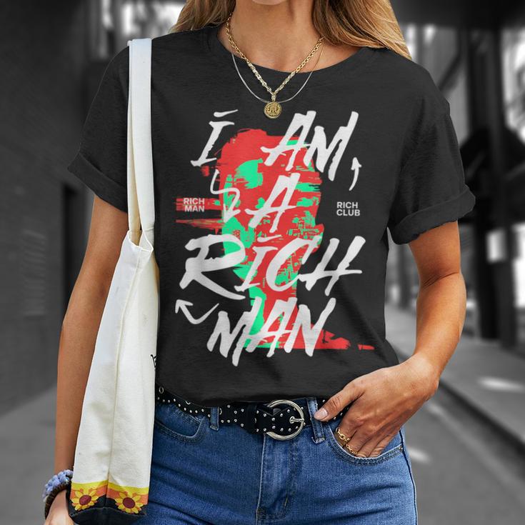 かわいいグラフィック「I Am A Rich Man」 Tシャツ 彼女への贈り物
