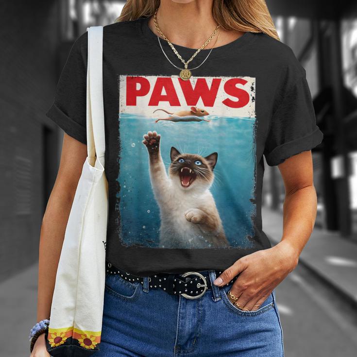 かわいいシャム猫パウズパロディー 猫好きのための猫のミームユーモア Tシャツ 彼女への贈り物