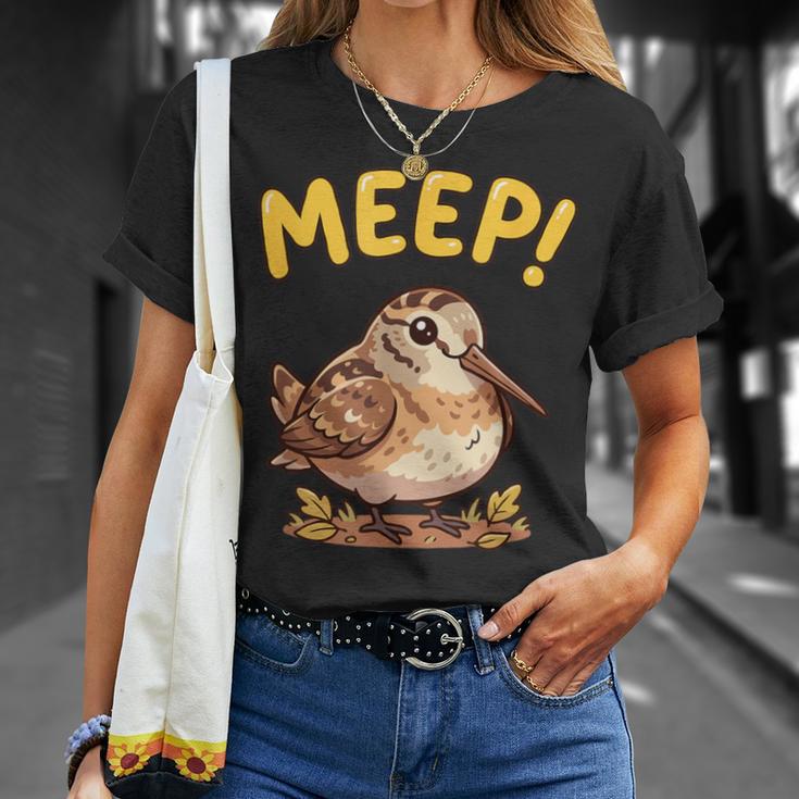 かわいいミープバードがミープバードミームアメリカンウッドコックミープと言っています。 Tシャツ 彼女への贈り物