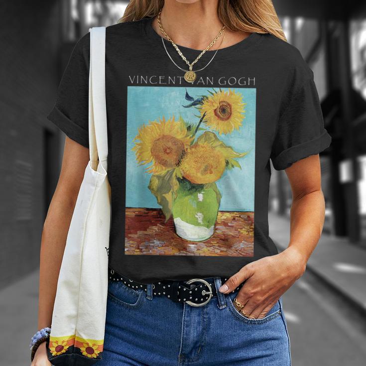 ひまわり ヴィンセント・ヴァン・ゴッホ 美しい絵画 ストリートウェア Tシャツ 彼女への贈り物