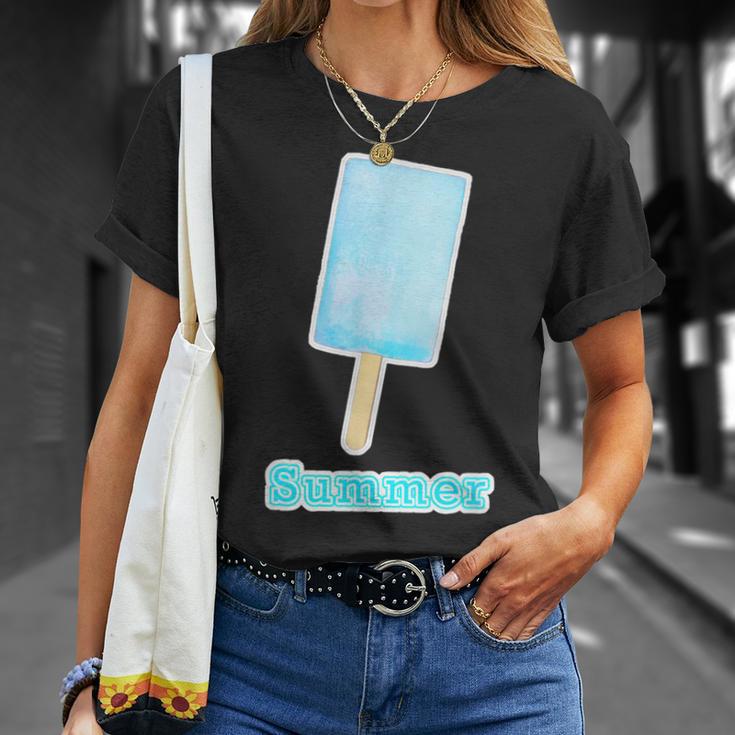アイスバー・ソーダ／夏【サマータイム】アイスクリーム ポップ リゾート かわいい Tシャツ 彼女への贈り物