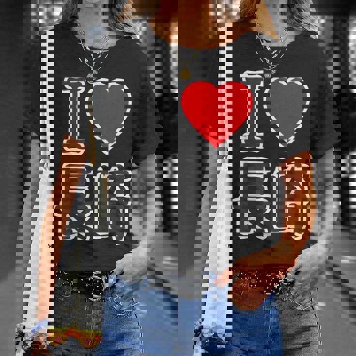 アイラブ・長崎（I Love ハート）Big 大きな文字【47都道府県】ジモtティ 地元愛 旅行お土産 面白 Tシャツ 彼女への贈り物