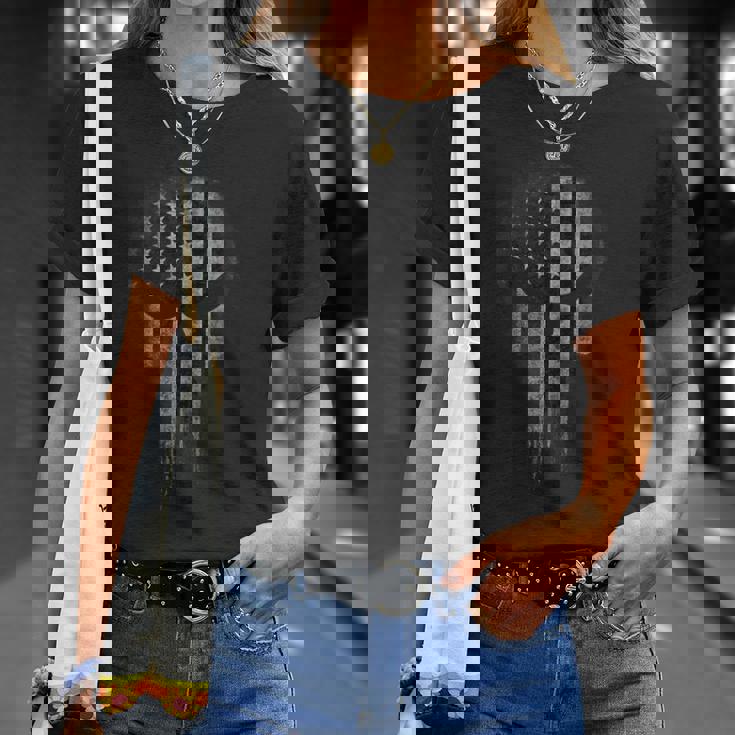 アメリカ国旗 ミリタリー スカル 愛国心 Usa Tシャツ 彼女への贈り物