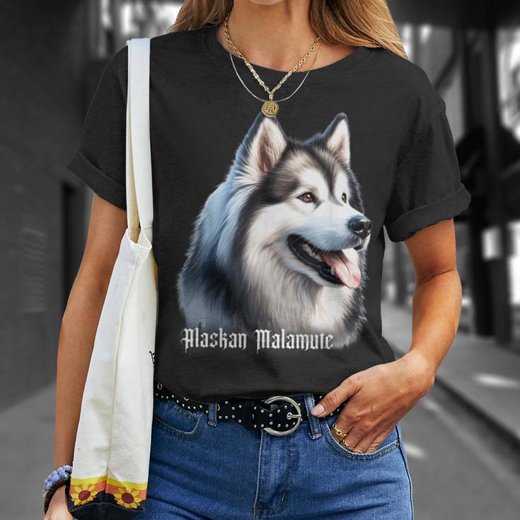 アラスカン・マラミュート犬 Tシャツ 彼女への贈り物