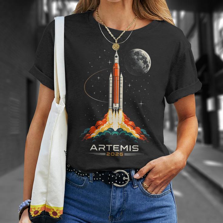 アルテミスii宇宙ロケット打ち上げミッショントゥザムーンアルテミス2 Tシャツ 彼女への贈り物