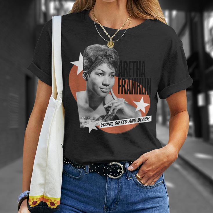 アレサ・フランクリン・ヤング・ギフテッド・アンド・ブラック・レトロ・フォト Tシャツ 彼女への贈り物