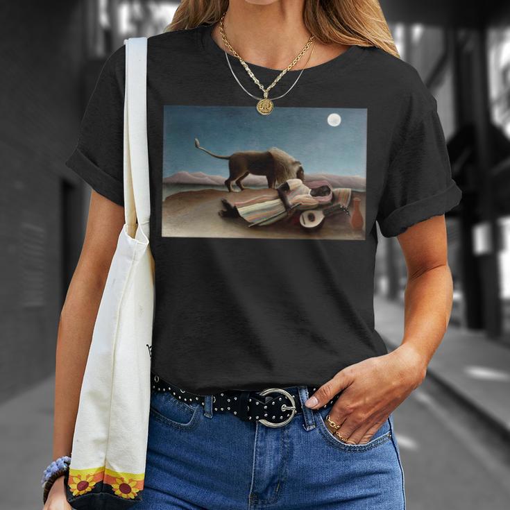 アンリ・ルソー作「眠れるジプシー」1897 長袖tシャツ Tシャツ 彼女への贈り物