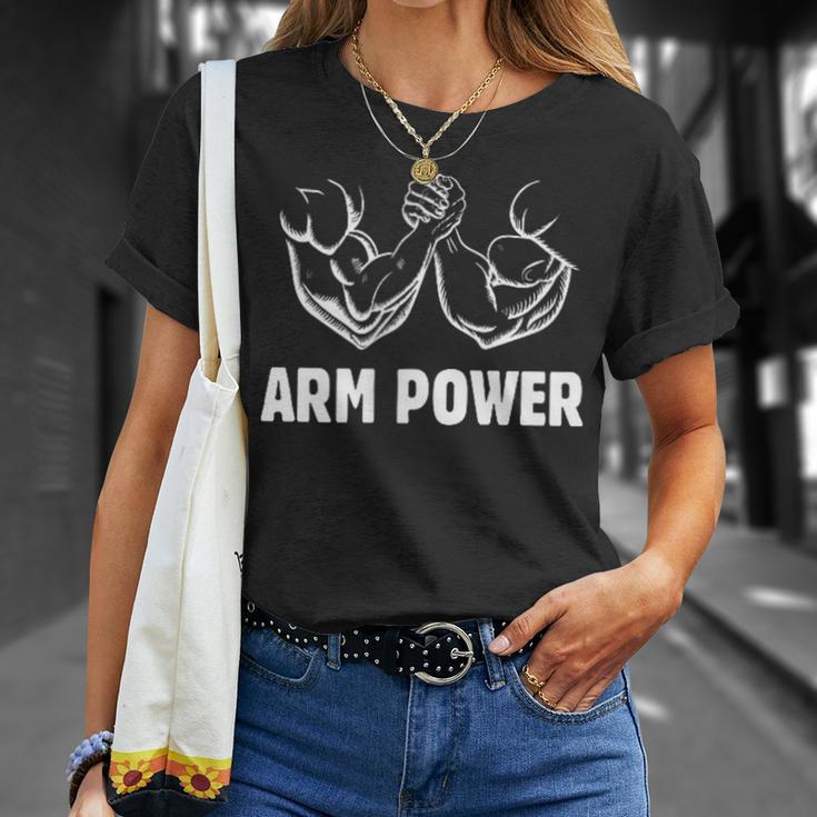 アームパワー アームレスリング ファニー アームレスリング アームレスラー Tシャツ 彼女への贈り物