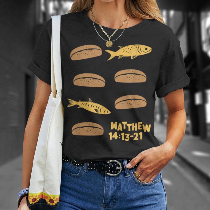 イエス・フィード 5000 5 一斤のパン 2 魚 聖書 物語 Tシャツ 彼女への贈り物